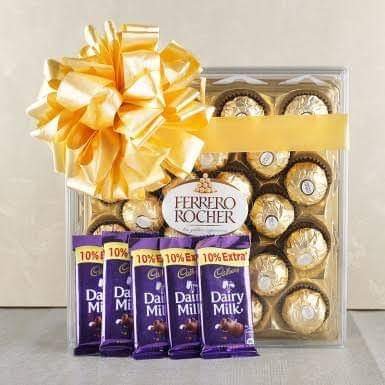 24 Pcs Ferrero Rocher And 5 Dairy milk