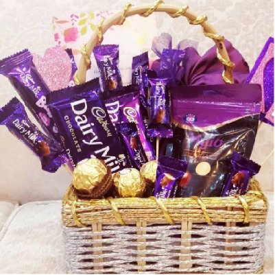 Basket full of Diary Milk